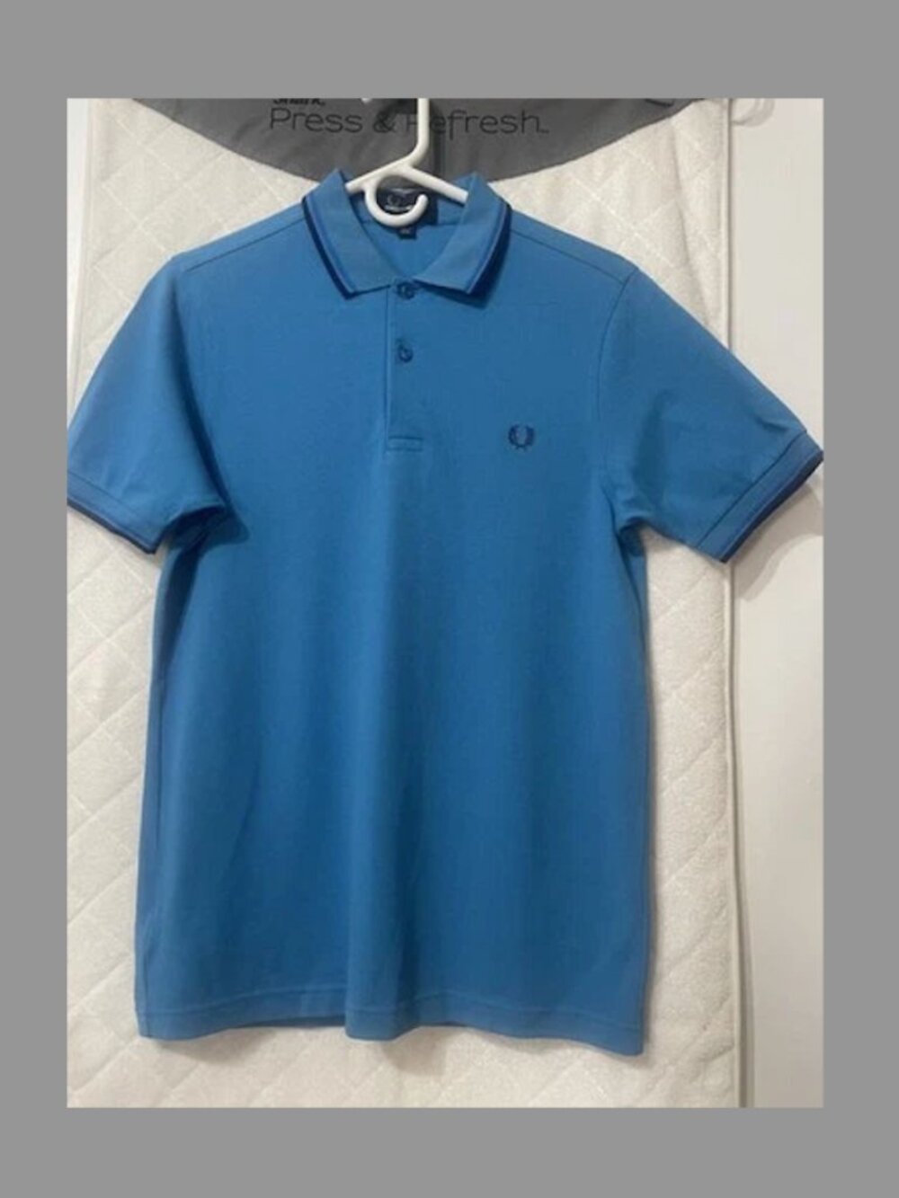 Fred Perry Men's Blue Cotton Polo Shirt SZ SM